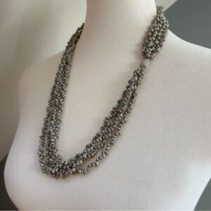 Vintage Hawaiian Gray Pikake Necklace